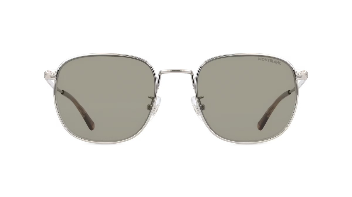 Montblanc MB0265S Sonnenbrille, Vollrand, Quadratisch, Metall, Unisex, Silber - Bild 1