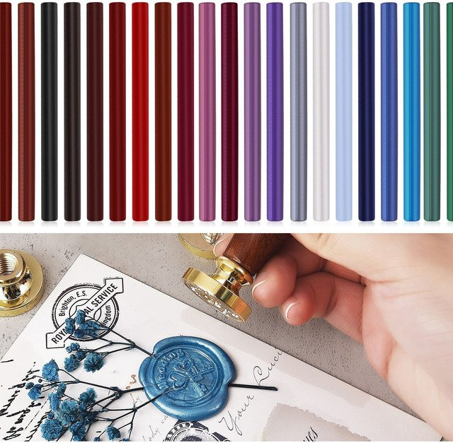 10 Stück DIY Siegelwachs Sticks in Multicolour für Heißklebepistolen, Länge: 10 cm - Bild 1