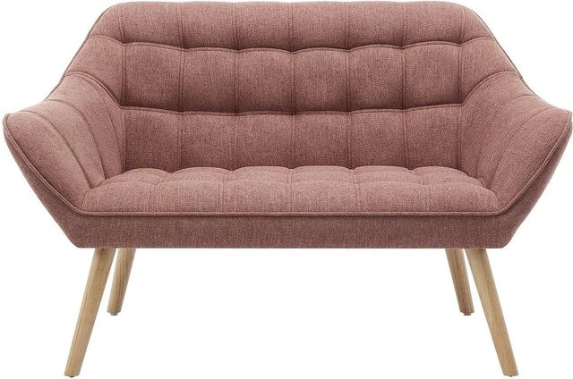 Vente-unique Sofa Caserta in Rosa mit meliertem Stoff, Breite: 127 cm - Bild 1