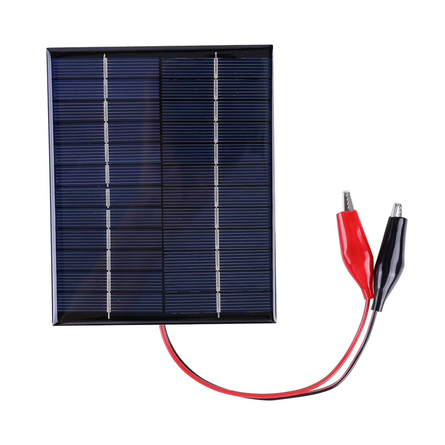 ATUOTIN Tragbares Mini-Solarpanel 5W 12V Wasserdichtes Solarbatterie-Ladegerät in Schwarz für Outdoor-Camping - Bild 2
