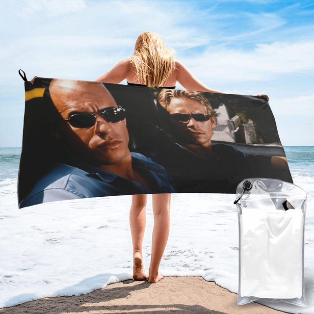 The Fast And The Furious Klassisches Strandtuch aus weicher Mikrofaser, schnelltrocknend und saugfähig, Multicolour, Breite: 80 cm, Länge: 160 cm - Bild 1