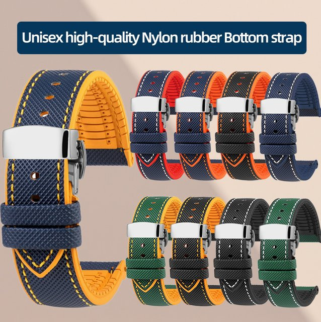 ZETHYDUM Uhrenarmband Nylonkautschuk, Unisex - Bild 1