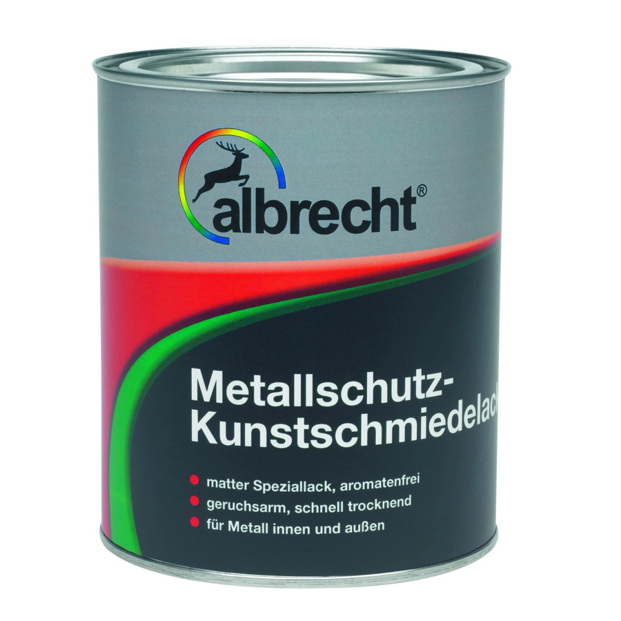 Albrecht Metallschutz-Kunstschmiedelack Schwarz matt, 375 ml - Bild 2