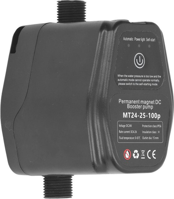 Koogeelife Verstärkerpumpe mit bürstenlosem Gleichstrommotor, 100W, 24V, Schwarz - Bild 1