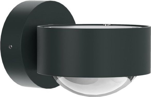 Top Light Puk Mini Wandleuchte in Anthrazit matt mit Glaslinse klar - Bild 1