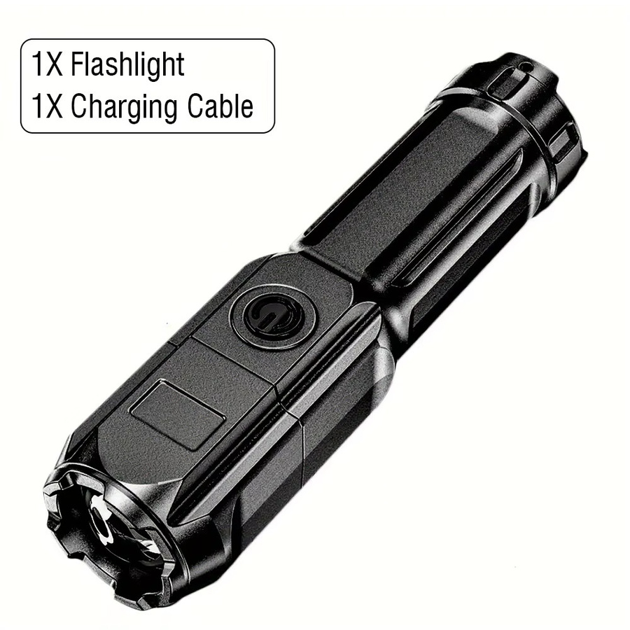 ESMARTER Tragbare UV-Taschenlampe mit 395nm UV-Licht, zoombare ABS-Taschenlampe in Schwarz für Camping und zur Erkennung von Flecken - Bild 5