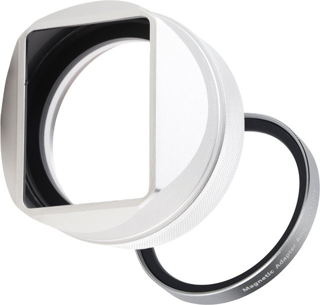 PRO TANLE Magnetische Gegenlichtblende aus Metall in Weiß für Fuji X100VI Kamerazubehör - Bild 1