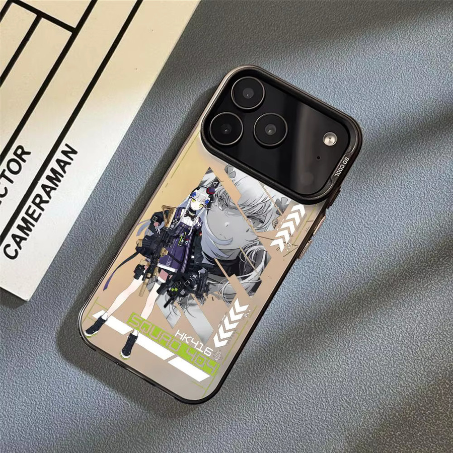 Stoßfeste Handyhülle Mädchen Frontline Ump45 für iPhone 17 16 15 14 13 12 11 Pro Max Air Matte Laser Aurora in Multicolour - Bild 3