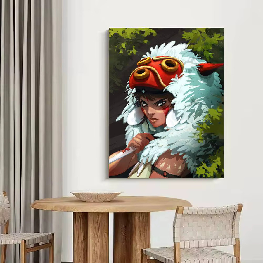 Potdemiel Princess Mononoke Wandbild Hayao Miyazaki Illustration als Poster in Mehrfarbig - Bild 4