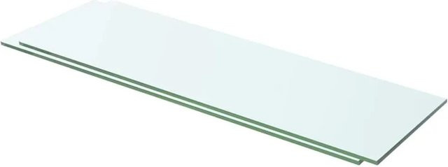 vidaXL Regalböden aus Hartglas, 2 Stück, Transparent, B: 60 cm, T: 15 cm, H: 1,5 cm - Bild 1