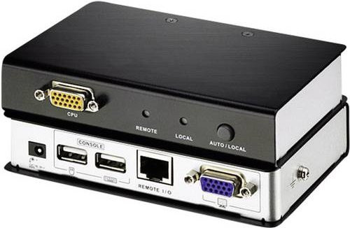 ATEN KVM Adapter mit 2x VGA-Buchse, RJ45-Buchse und 2x USB 2.0 Buchse A in Schwarz - Bild 1