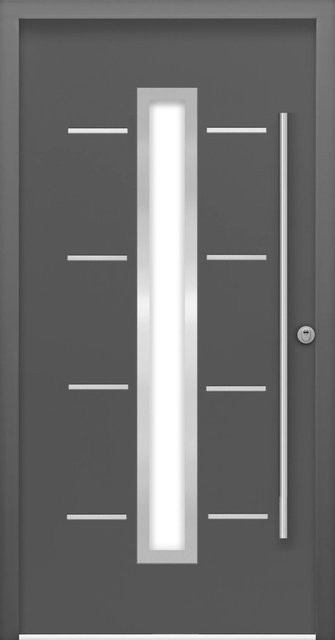 Splendoor Sicherheits-Haustür ThermoSpace Milano Prime RC2 Komfort in Anthrazit mit Glaseinsatz, B: 100 cm, H: 210 cm, Rechtsöffnung - Bild 1