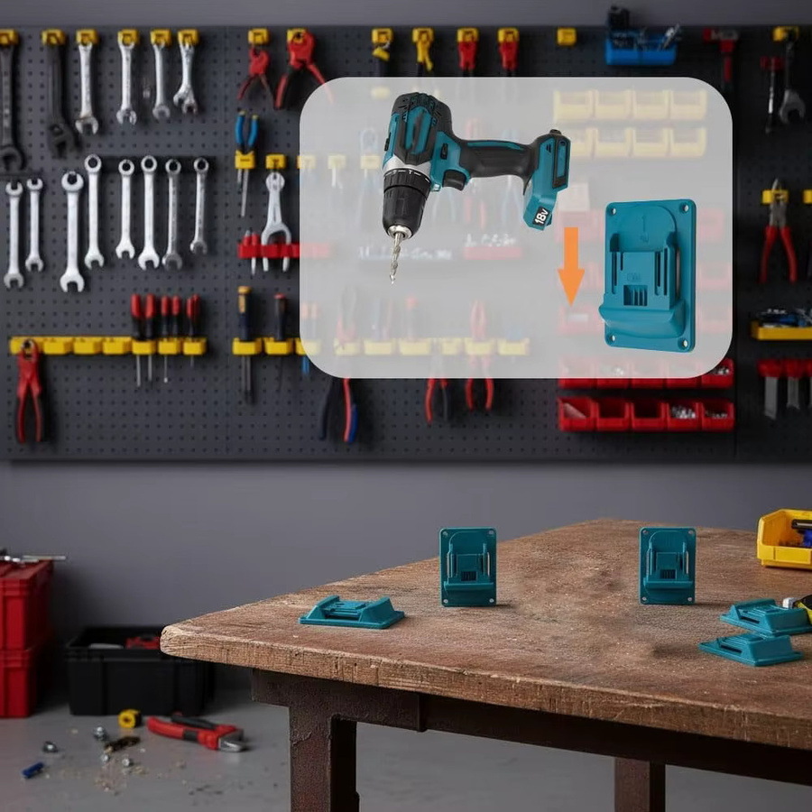 Bohrerhalterung aus robustem ABS-Kunststoff für Makita 18V Li-Ionen-Bohrer, Wandhalterung für deine Werkstatt - Bild 5