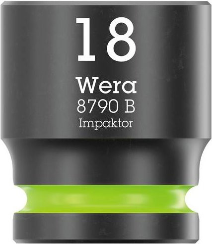 Wera Impaktor 8790 B Außen-Sechskant Steckschlüsseleinsatz 18mm in Schwarz 3/8 - Bild 1