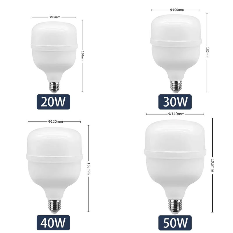 LED-Glühbirne E27 mit 50W, Warmweiß 3000K, weiß, omnidirektional für Zuhause - Bild 2