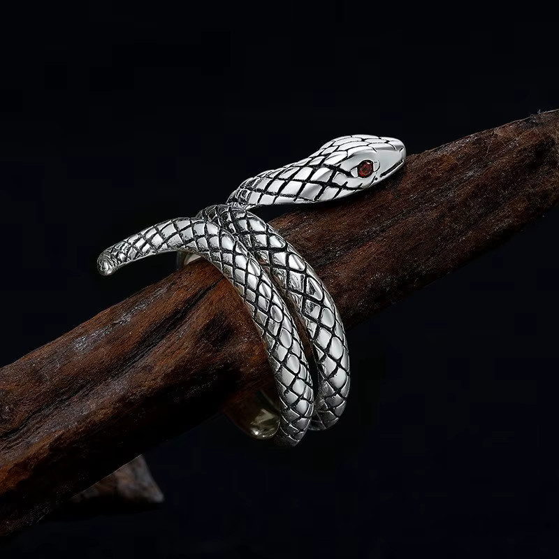 GaGa-Duck Ring, 925 Silber, Kristall, Schlange - Bild 2