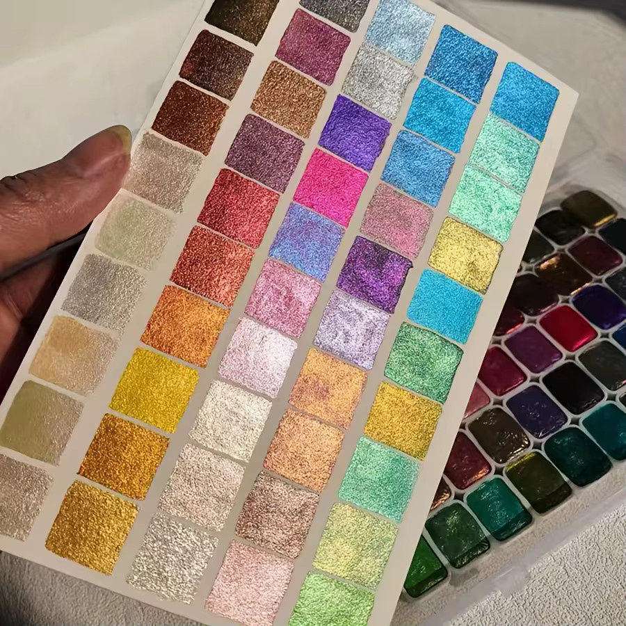 Hochpigmentiertes Aquarellfarben-Set in Sternenhimmel-Farbtönen, mehrfarbig, ideal für Künstler - Bild 3