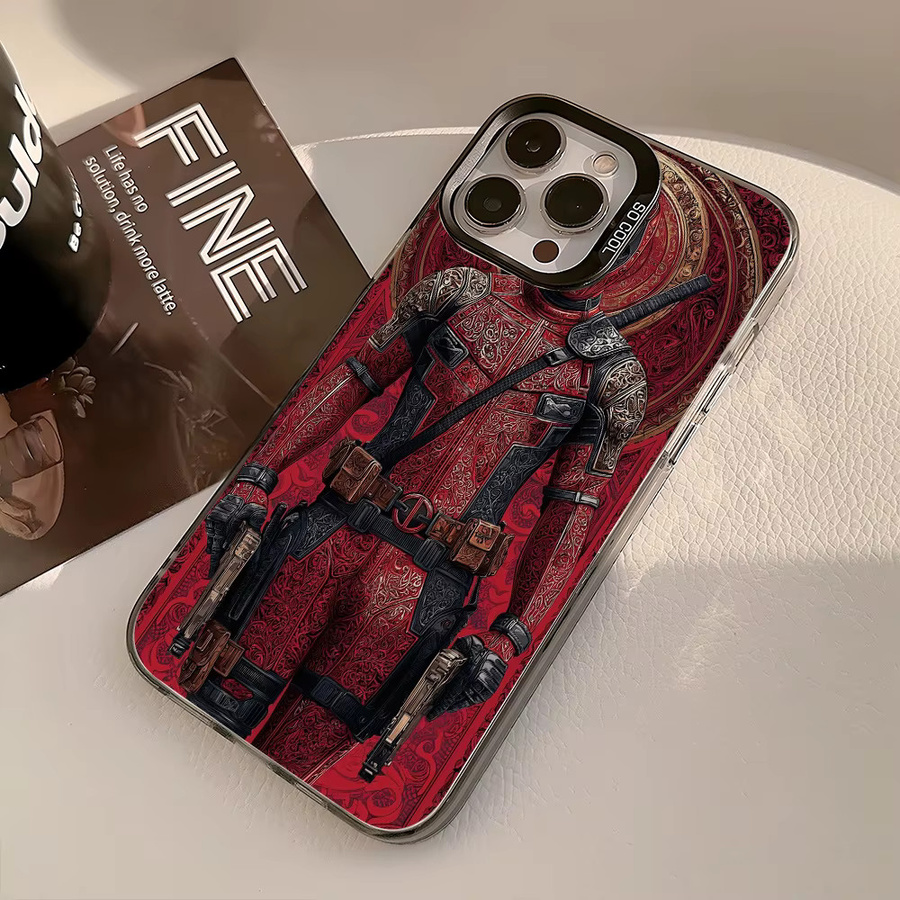 Caynes Luxus Silikon Schutzhülle für iPhone 13 14 15 16 17 Pro Max, Stoßfest und Mattiert, Farbe: Rot - Bild 4