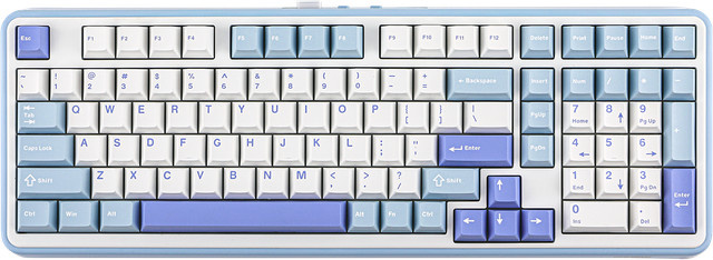 EPOMAKER TH99 Plus Mechanische Tastatur mit Numpad, 96 % QWERTY ANSI, Hot-Swap, Bluetooth 5.0, 2,4 GHz und Kabelverbindung, Schwarz - Bild 1