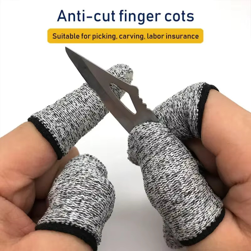 PGY 5-stufige Anti-Schnitt-Fingerabdeckung aus Gummi in Grau - Bild 2