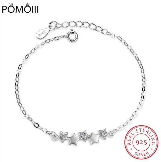 Armband Stern, 925 Silber, Damen, weiß - Bild 1