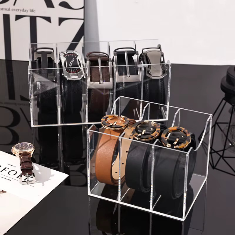 SHNGki Transparente Acryl-Aufbewahrungsbox mit Trennwänden und Gittern als Kosmetik-Organizer für deinen Schreibtisch - Bild 4