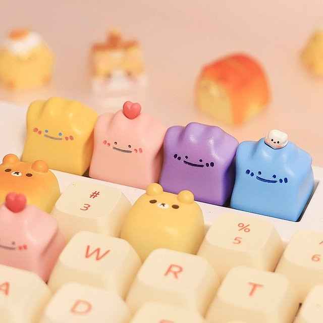 Aoger Kawaii Ditto Artisan Keycap aus 3D-Harz für Cherry MX mechanische Tastaturen - Bild 1