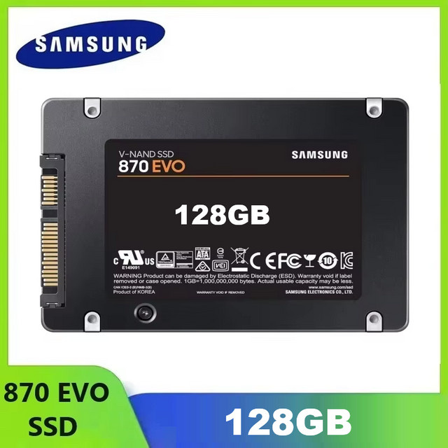 Samsung 870 EVO SSD 128GB SATA3 2,5 Zoll Interne Solid-State-Festplatte Schwarz - Bild 1