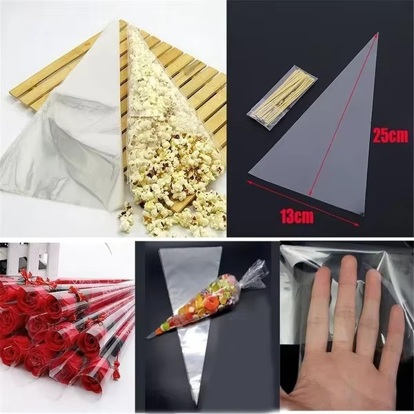 Transparente Zellophan Verpackungsbeutel aus Kunststoff für Weihnachtsgeschenke, Hochzeiten, Partys und Halloween - Bild 3