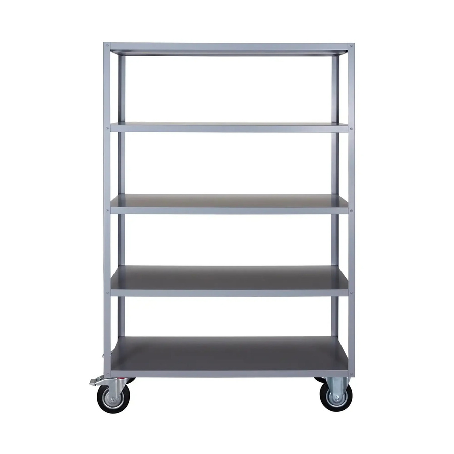 Meraki Trolleyregal mit 5 Ablagen auf Rollen in Grau, Höhe: 180 cm, Breite: 45 cm, Tiefe: 45 cm - Bild 1