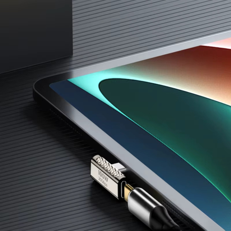 BSN USB-C Ladeadapter und Datenübertragungskonverter mit 90-Grad-Winkel, 100W und 20Gbps für Laptop, Handy und Tablets - Bild 4