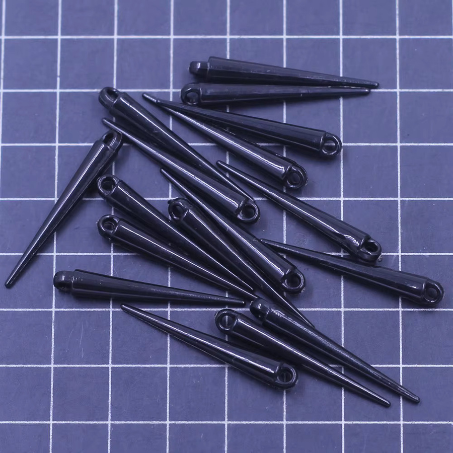 Ohrstecker Spikes, Acryl, Schwarz, 34mm, Unisex - Bild 4