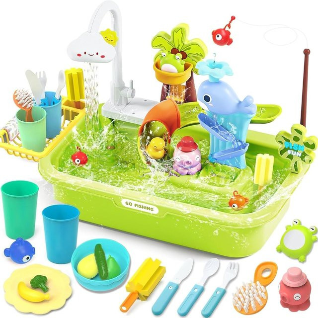 Binchi Outdoor Product 3-in-1 Spülbecken-Spielzeug, mit fließendem Wasser, ab 3 Jahre - Bild 1