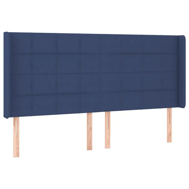 Vidaxl Bettkopfteil mit LED in Blau, gepolstert, B: 203 cm, H: 118/128 cm, T: 16 cm - Bild 2