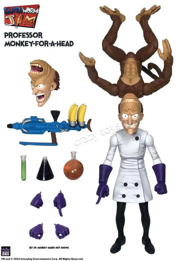 Bandai Earthworm Jim Bob Psy-Crow Professor Monkey Sammlerfigur, Actionfigur - Bild 4