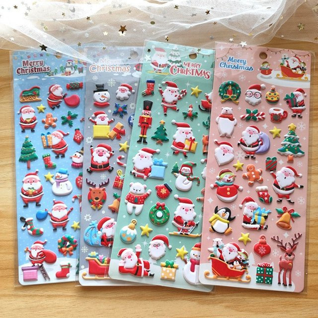 3D-EVA-Schaumstoff-Aufkleber mit Cartoon-Weihnachtsmann von Anime Worlds Store in Multicolor für DIY-Dekorationen - Bild 1