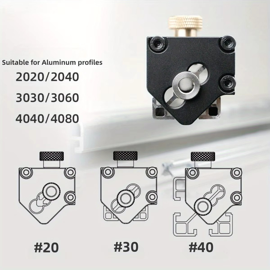 FNICEL Manuelles Gewindeschneidwerkzeug als vielseitiger Jig-Locator für Aluminiumprofile Typ 20/30/40 in Schwarz - Bild 4