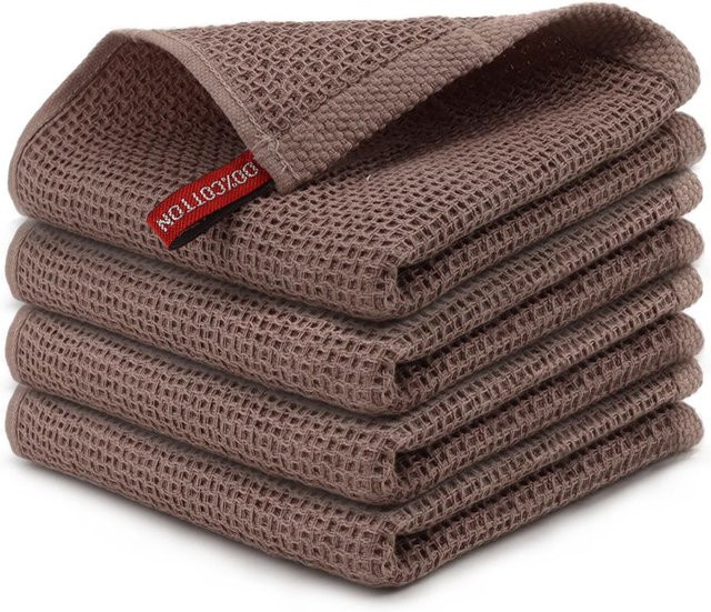 4er Set Bestbags Baumwoll-Geschirrtücher in Braun, weich und saugfähig - Bild 1