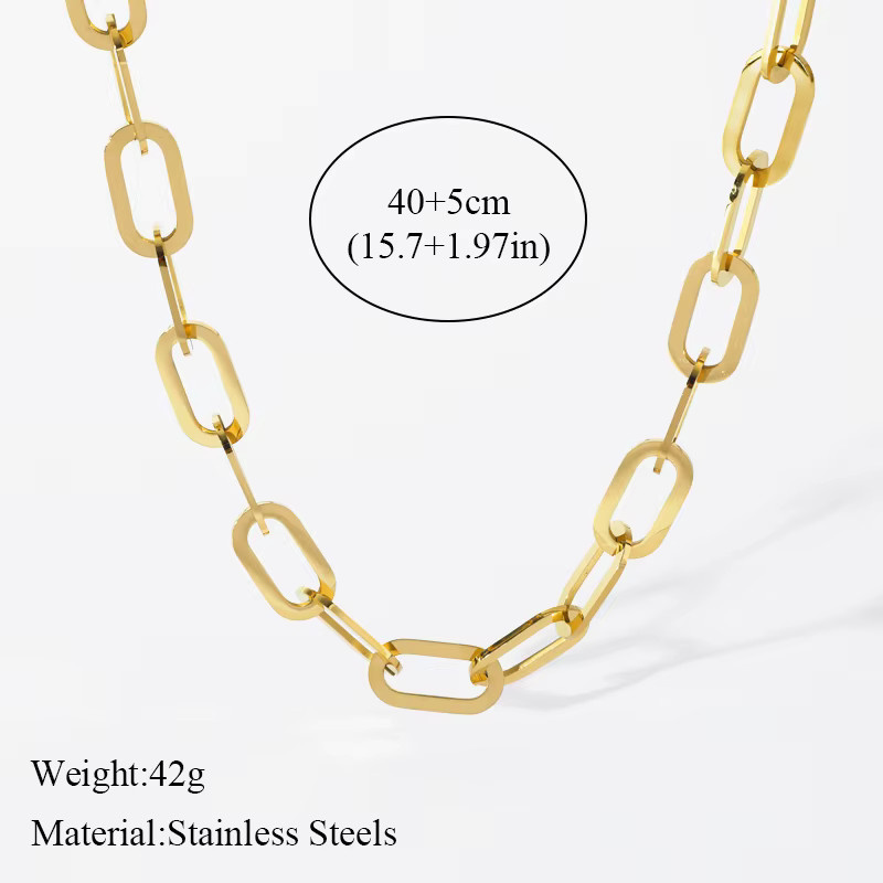 EILIECK Halskette Edelstahl, Gold, Damen - Bild 2