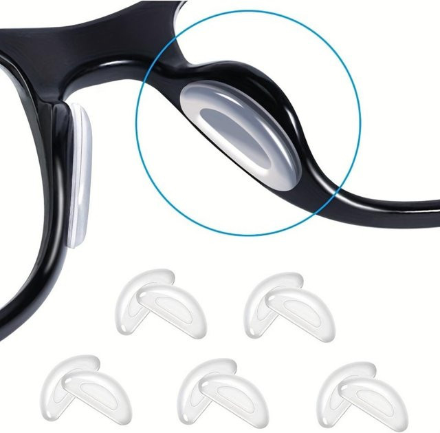 GESTLEMONTAR Nasenpads Silikon, Selbstklebend, Anti-Rutsch, Schwarz, Transparent - Bild 1