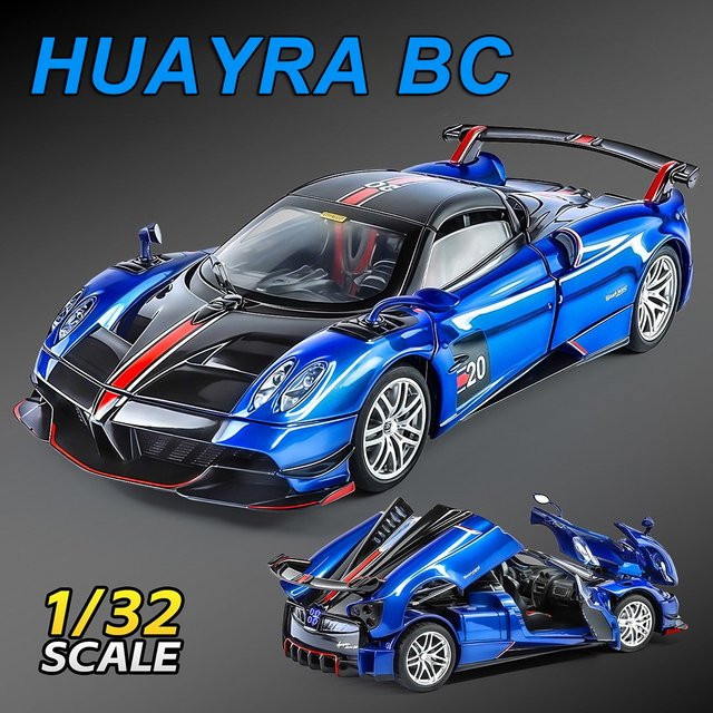 MAKEDA Pagani Huayra BC Zonda R, Miniatur-Sportwagen, 1:32, Licht und Sound, Metall - Bild 1