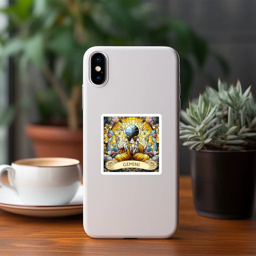 50 Stück wasserfeste Sternzeichen-Graffiti-Aufkleber in Multicolor für Wasserbecher und Telefon von YourLife Store - Bild 5