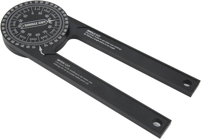 TOMTOP JMS Winkelmesser aus Aluminiumlegierung für Holzbearbeitung, 0 bis 360 Grad, Grau - Bild 1
