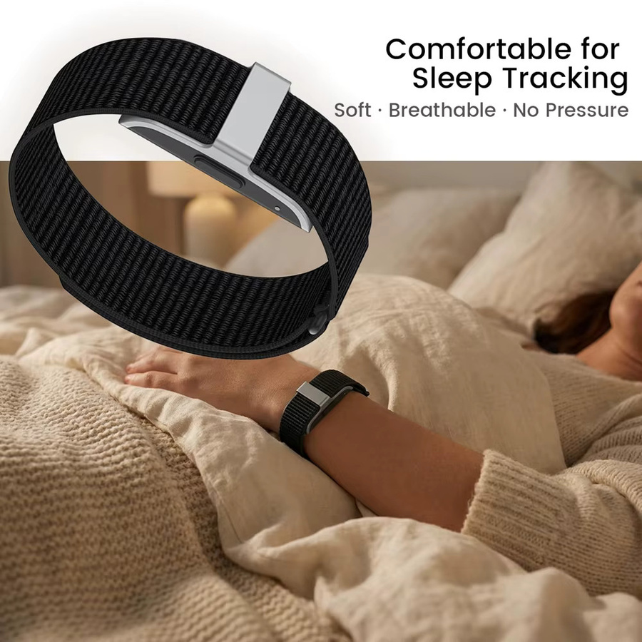 Konouyouko Ersatz-Sport-Nylonband für Hume-Armband, weiches und atmungsaktives Handgelenk- und Bizepsband in Schwarz - Bild 4