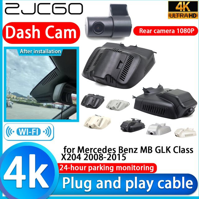 ZJCGO 4K Dashcam mit Sony-Objektiv für Mercedes Benz MB GLK-Klasse X204 (2008-2015), DVR Autokamera mit 24h Überwachung, Schwarz - Bild 1