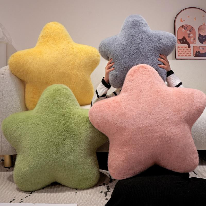 Sternförmiges Wurfkissen von Bai Fen Bai Toys in Gelb, weiches Dekokissen aus Polyester - Bild 4