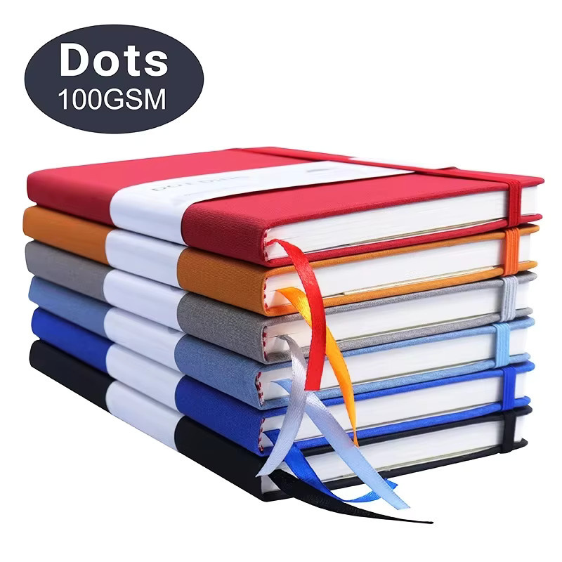 Dot Ding Gepunktetes Notizbuch A5 mit Hardcover in Orange, 160 Seiten - Bild 3