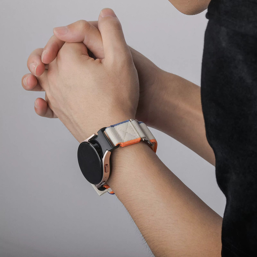 Uhrenarmband Nylon, Schwarz, Samsung Galaxy Watch 6 4 Classic 5 Pro, Unisex - Bild 4