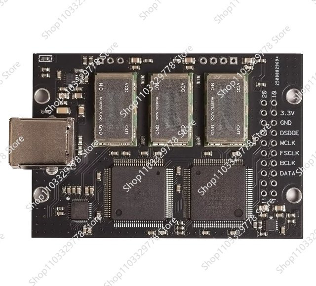USB-Audio-Digitalschnittstellenmodul DSD1024/PCM768 384 mit erweiterter Taktversion und USB-C Anschluss in Schwarz - Bild 1