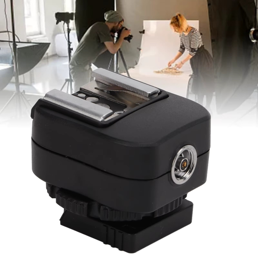 Nikon Blitzschuh-Adapter TF-334 in Schwarz mit zusätzlichem PC-Synchronisationsanschluss für A73-Kameras - Bild 2